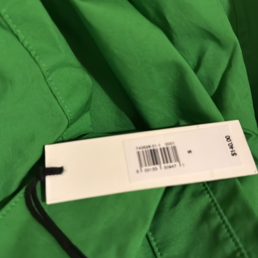 NWT! Banana Republic Green Cotton Poplin Asymmetrical Shirt Dress 🍎 - Picture 6 of 6